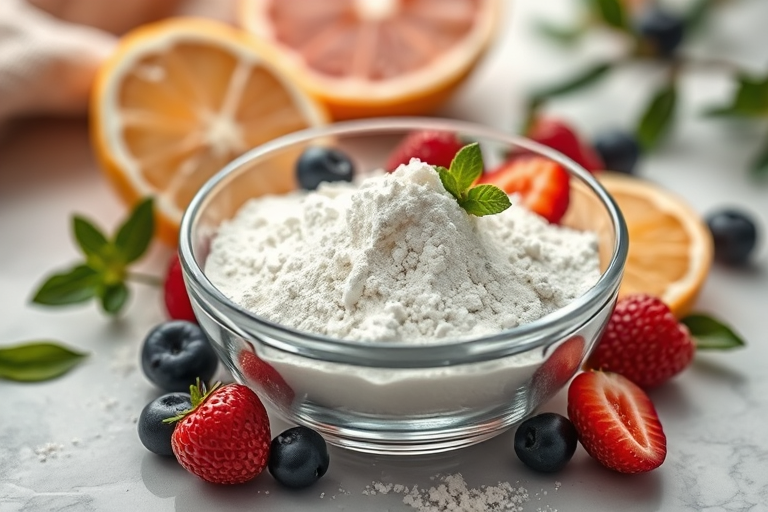 Péptidos de colágeno con frutos frescos